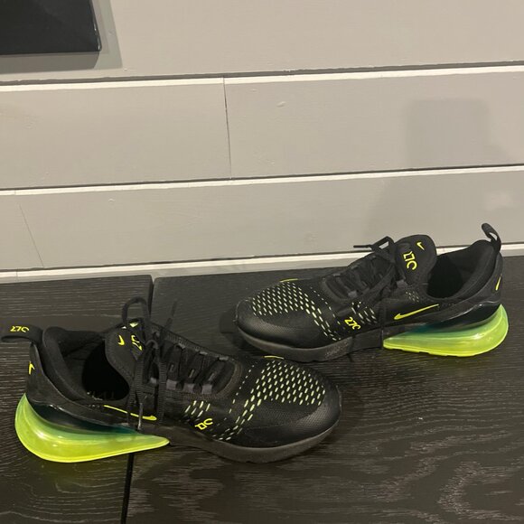 Nike Air Max 270 Black/Neon Yellow - Mens Size 11 - Picture 7 of 8